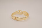 Vintage mid-century hinged clamper cuff bracelet