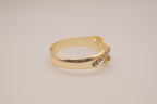 Vintage mid-century hinged clamper cuff bracelet