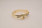 Vintage mid-century hinged clamper cuff bracelet