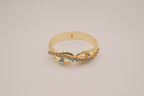 Vintage mid-century hinged clamper cuff bracelet