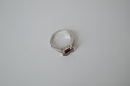 Vintage NVC sterling silver garnet solitaire ring