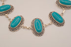 Vintage Sterling silver Turquoise link bracelet