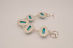 Vintage Sterling silver Turquoise link bracelet