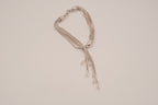 Vintage multi-strand silver slide lariat bracelet