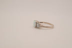 Sterling silver Opal &amp; Montana Sapphire Three-Stone Ring
