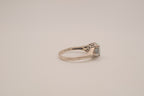 Sterling silver Opal &amp; Montana Sapphire Three-Stone Ring