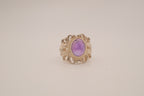 Vintage Sterling silver Amethyst Filigree Ring