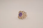Vintage Sterling silver Amethyst Filigree Ring