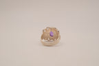 Vintage Sterling silver Amethyst Filigree Ring