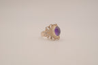 Vintage Sterling silver Amethyst Filigree Ring