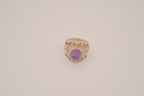 Vintage Sterling silver Amethyst Filigree Ring