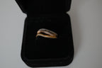 Sterling silver 3 tone crossover ring