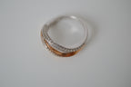 Sterling silver 3 tone crossover ring