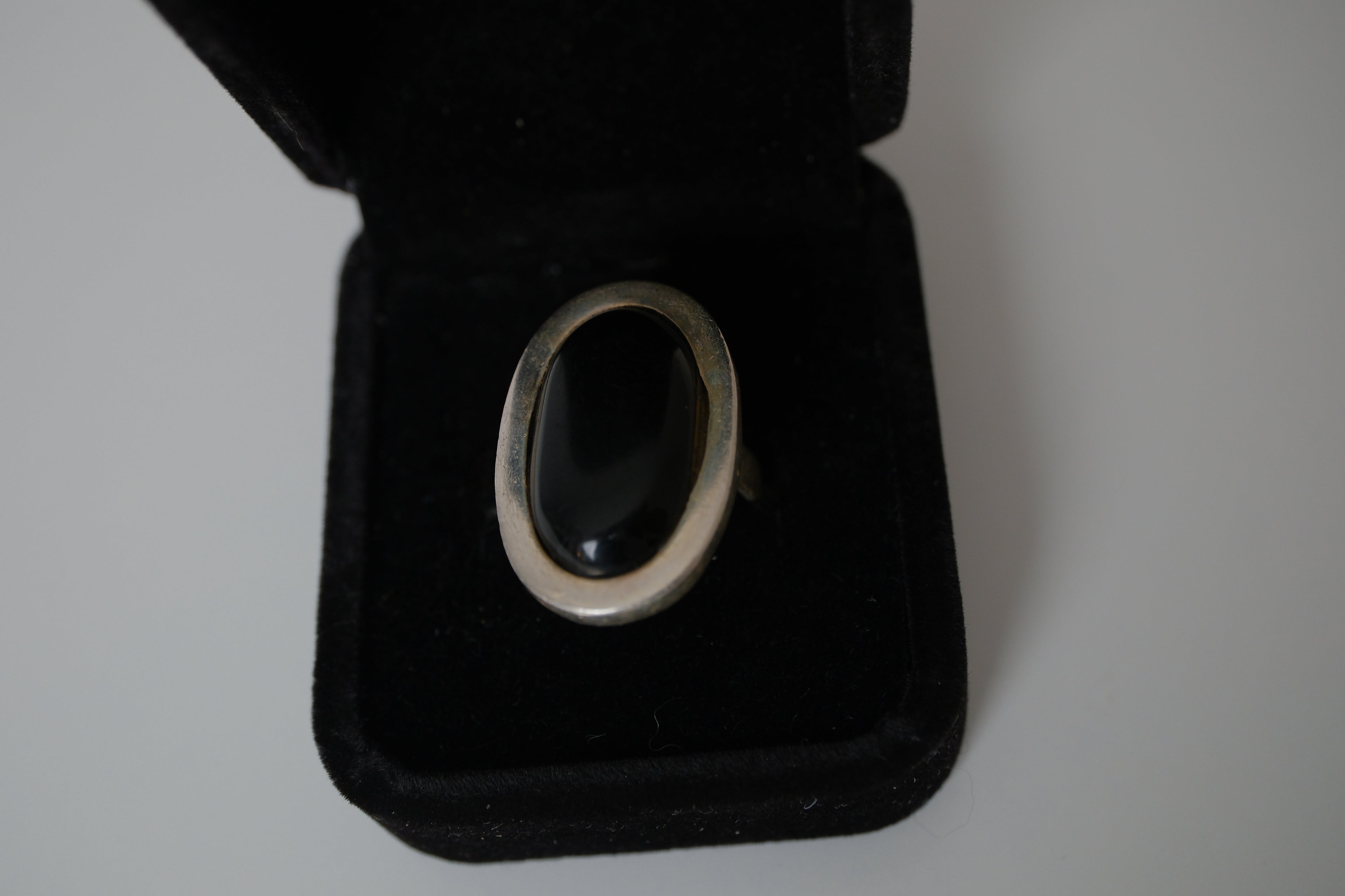Vintage Sterling silver Black Onyx ring