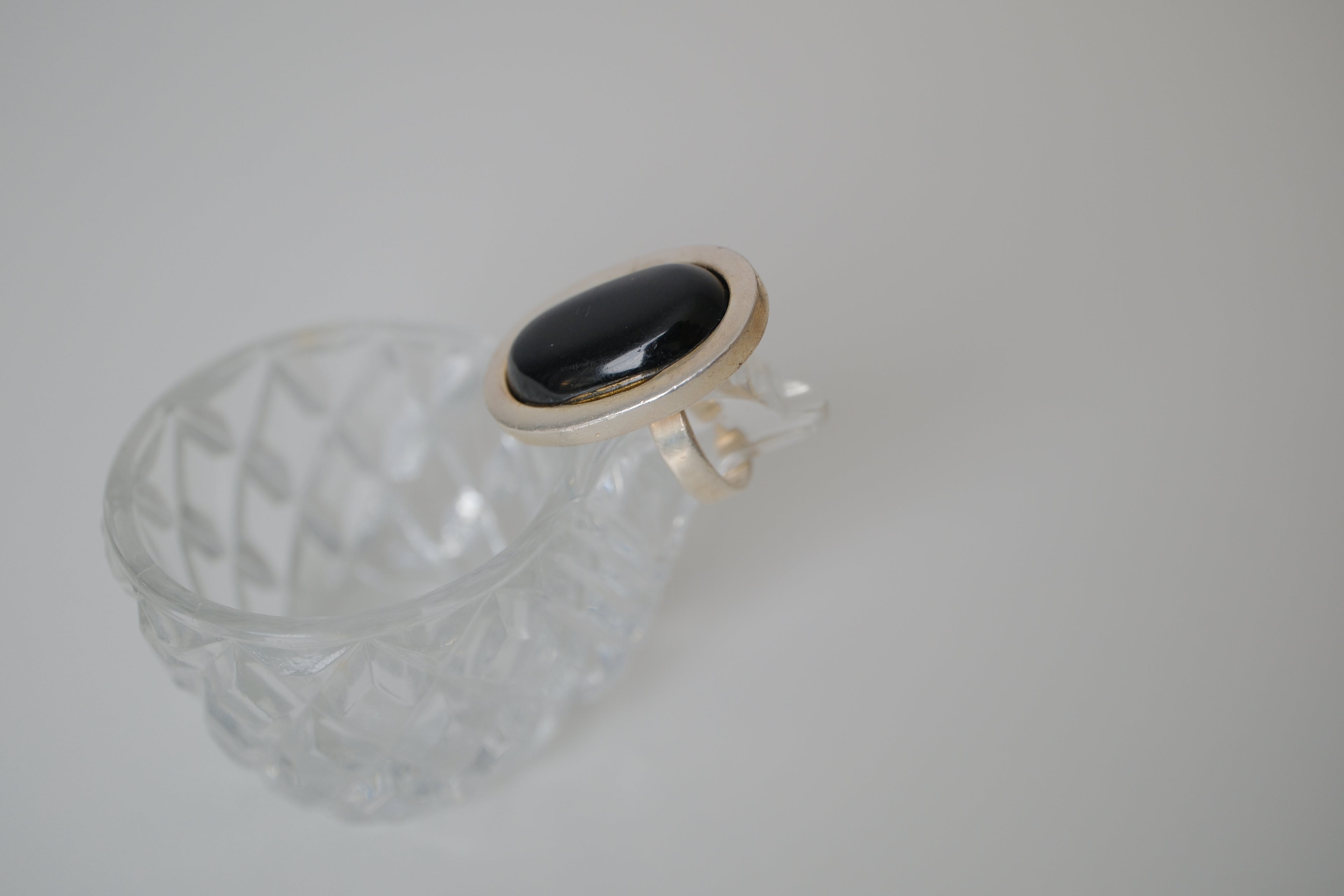 Vintage Sterling silver Black Onyx ring