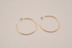 Sterling silver classic open hoop earrings