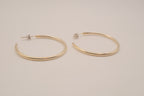 Sterling silver classic open hoop earrings