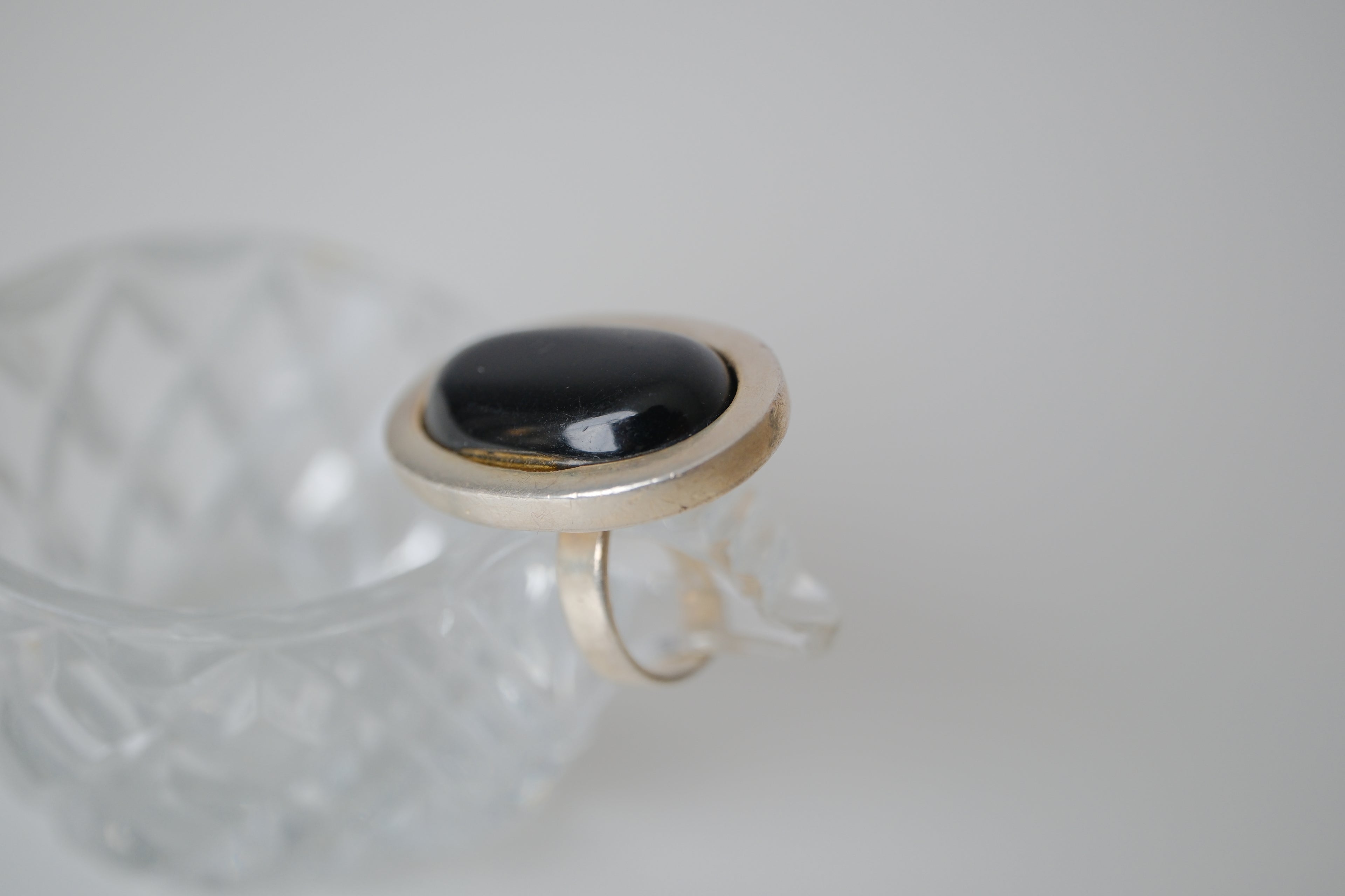 Vintage Sterling silver Black Onyx ring