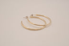 Sterling silver classic open hoop earrings