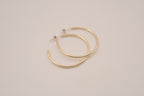 Sterling silver classic open hoop earrings