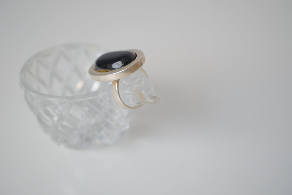 Vintage Sterling silver Black Onyx ring