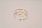 Sterling silver classic open hoop earrings