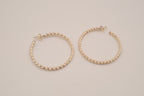 Sterling silver twisted hoop earrings