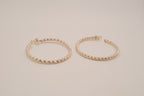 Sterling silver twisted hoop earrings