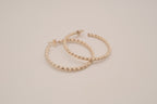 Sterling silver twisted hoop earrings