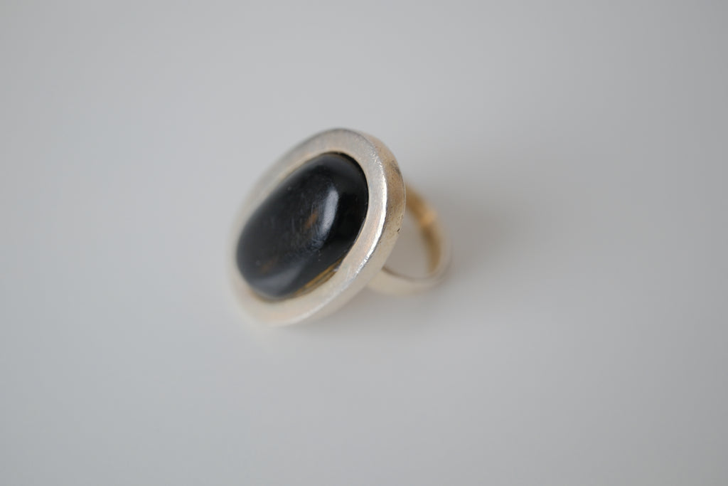 Vintage Sterling silver Black Onyx ring