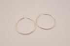 Sterling silver sleek hoop earrings