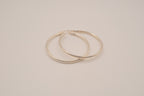 Sterling silver sleek hoop earrings