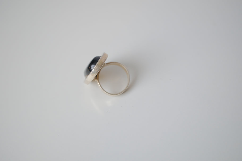 Vintage Sterling silver Black Onyx ring