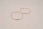 Sterling silver sleek hoop earrings