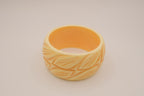 Vintage deeply carved Bakelite bangle bracelet