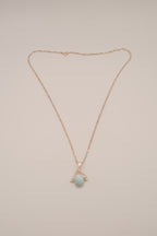 Vintage Sterling silver Larimar filigree pendant necklace