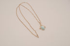 Vintage Sterling silver Larimar filigree pendant necklace