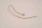 Vintage Sterling silver Larimar filigree pendant necklace