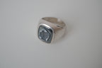 Vintage MHJ Sterling silver intaglio signet ring