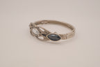 Vintage Art Deco style hinged bangle bracelet
