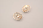 Sterling silver oval Larimar clip on earrings