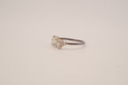 Vintage Sterling Silver asymmetric opal cluster ring