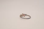 Vintage Sterling Silver asymmetric opal cluster ring