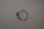 Sterling silver cushion-cut solitaire ring