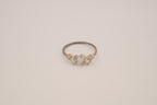 Vintage Sterling Silver asymmetric opal cluster ring