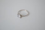 Sterling silver cushion-cut solitaire ring