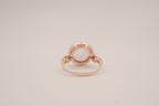 Vintage Sterling Silver Rose Quatrz cocktail ring