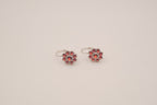 Vintage Sterling silver flower cluster earrings