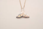 Vintage Sterling silver Opal Whale tail pendant necklace