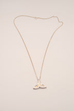Vintage Sterling silver Opal Whale tail pendant necklace